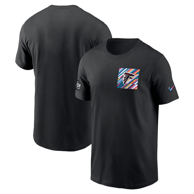 Men's Atlanta Falcons Black 2023 Crucial Catch Sideline Tri-Blend T-Shirt
